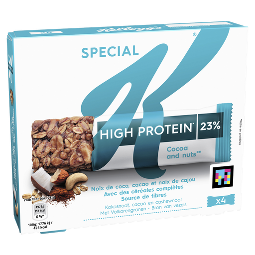 [5053827189927] KELLOGG'S Barritas de cereales Protein coco cacao anacardo 4 x 28 g