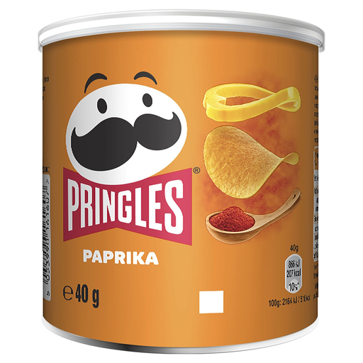 [5053990107308] PRINGLES Paprika Flavoured Potato Crisps 40 g