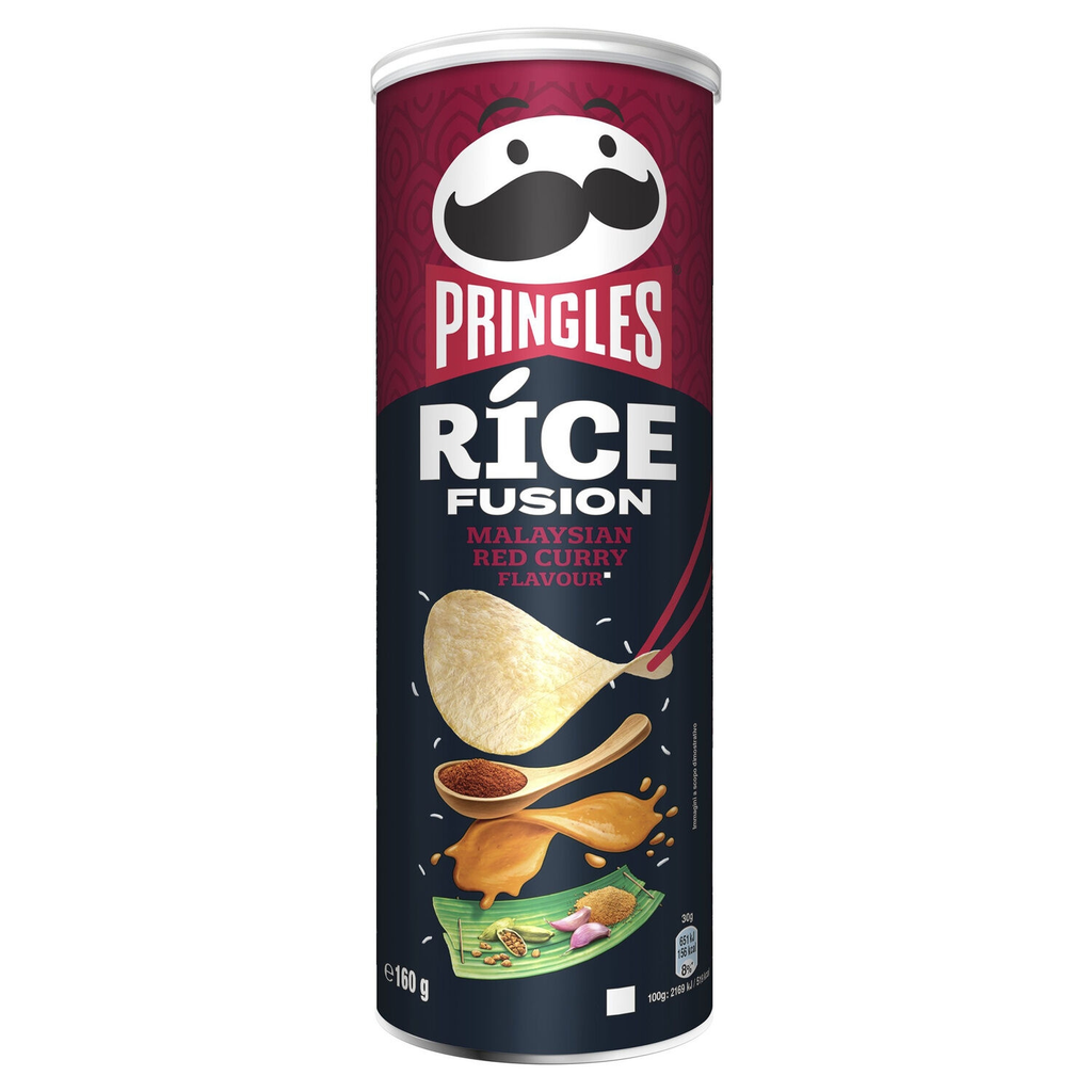 PRINGLES Rice Fusion Malaysian Red Curry crisps 160 g