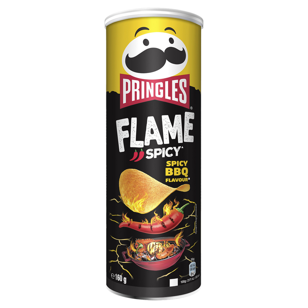 PRINGLES Flame Spicy BBQ Potato Crisps 160 g