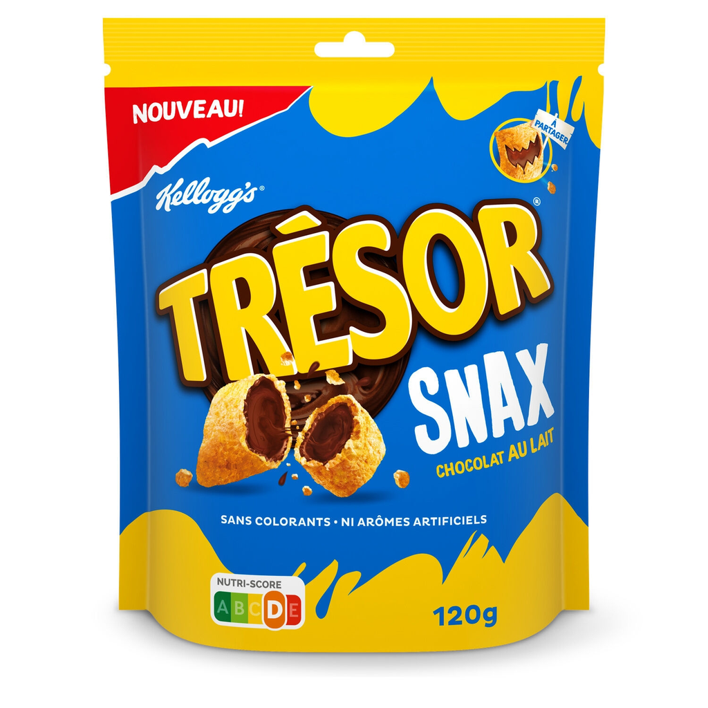 KELLOGG'S Cereales Trésor Snax Chocolate con Leche 120 g