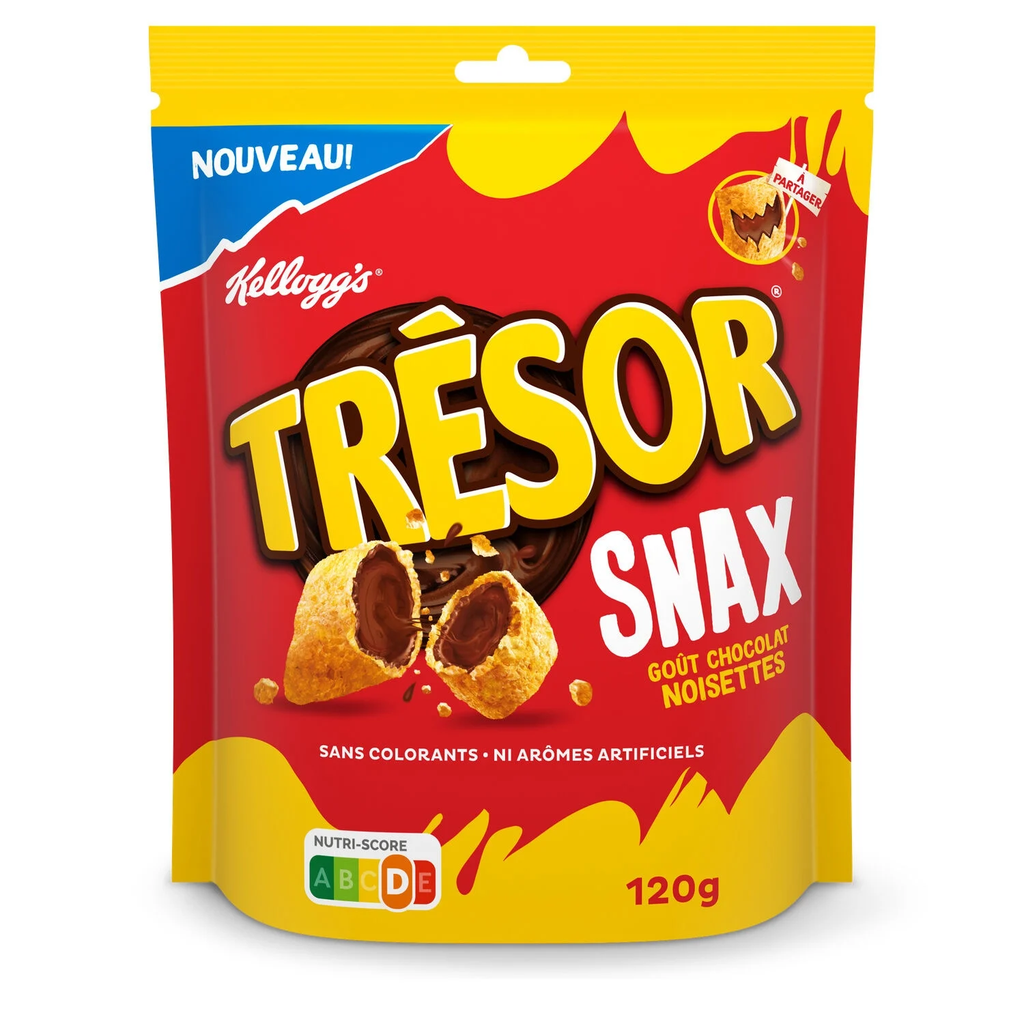 KELLOGG'S Céréales Trésor Snax Chocolat Noisettes 120 g