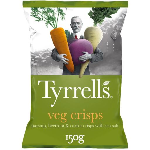 [5060042640515] TYRRELL'S Chips de Verduras Remolacha Chirivía Zanahoria 150 g
