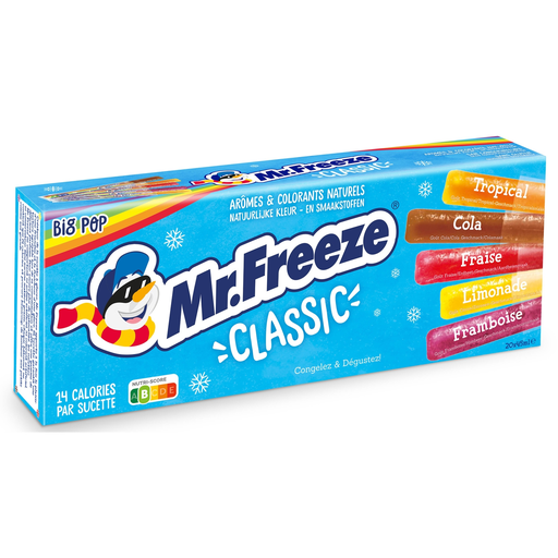 [5060191280105] MR FREEZE Glaces à l'Eau Tropical Cola Fraise Limonade et Tropical 20 x 45 ml