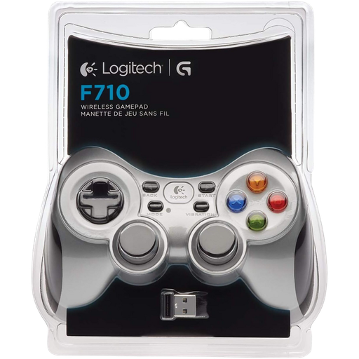 [5099206041899] LOGITECH Wireless Gamepad F710 2.4 Ghz Rf Nano Usb Receiver Pc Mac Silver Grey