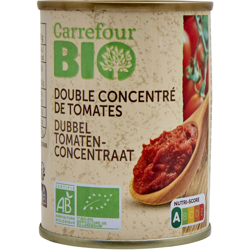[5400101049680] CARREFOUR Puré de tomate doble concentrado bio 140 g