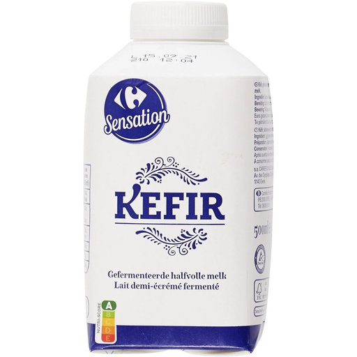 [5400101076556] CARREFOUR Kefir suave de leite meio-gordo fermentado 500 ml