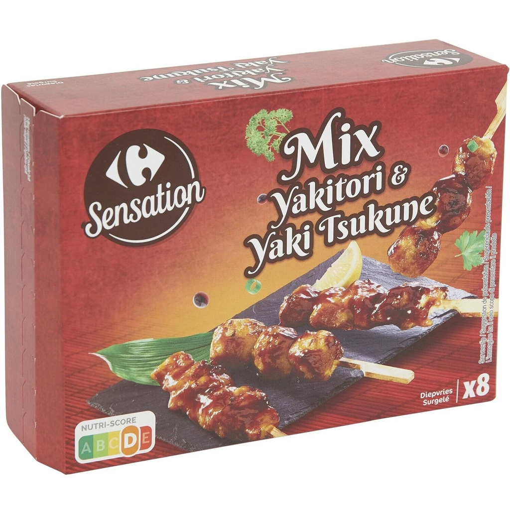 CARREFOUR Brochetas Mix Yakitori y Yaki Tsukune SENSATION 200 g