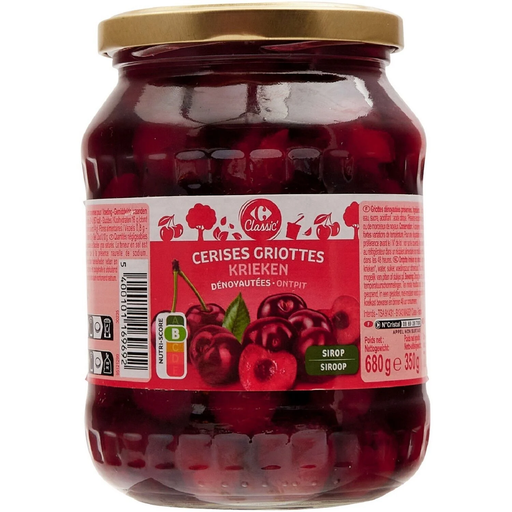 [5400101169692] CARREFOUR CLASSIC Cerejas Descaroçadas em Calda 350 g