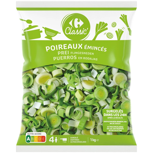 [5400101174986] CARREFOUR CLASSIC Poireaux en rondelles 1 kg