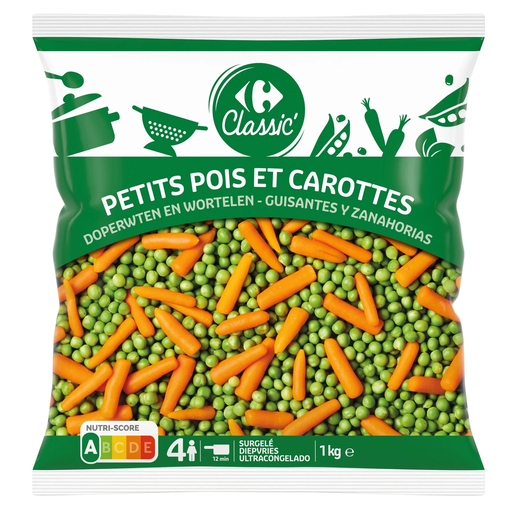 [5400101203990] CARREFOUR CLASSIC Ervilhas e Cenouras 1 kg