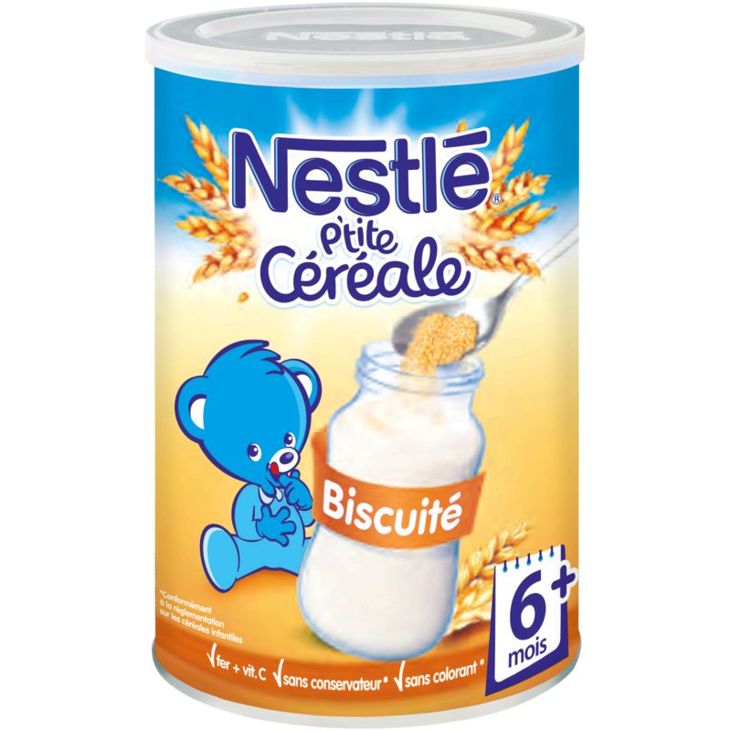 Nestlé Céréales Bébé 6 Mois Biscuité P'Tite Céréale  : La Boite De 400 G