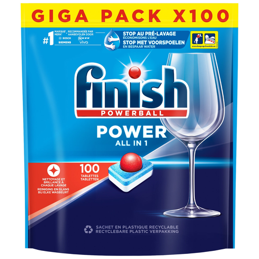 [5410036640807] FINISH Dishwasher Tablet All in 1 Max Powerball 100 tablets