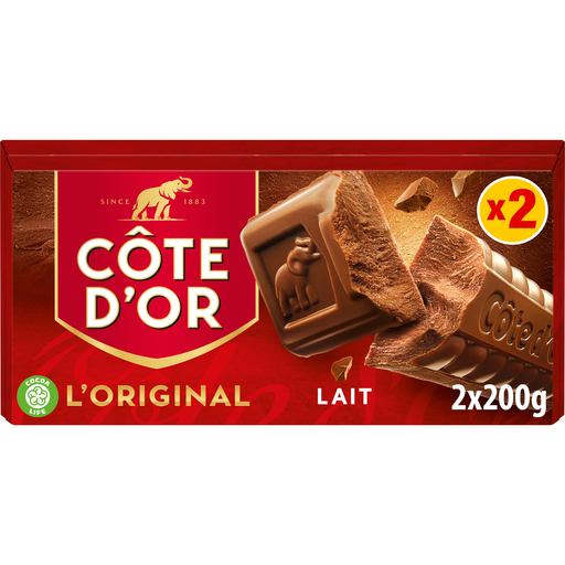[5410081200124] COTE D'OR L'Original Milk Chocolate Bar 2x200g