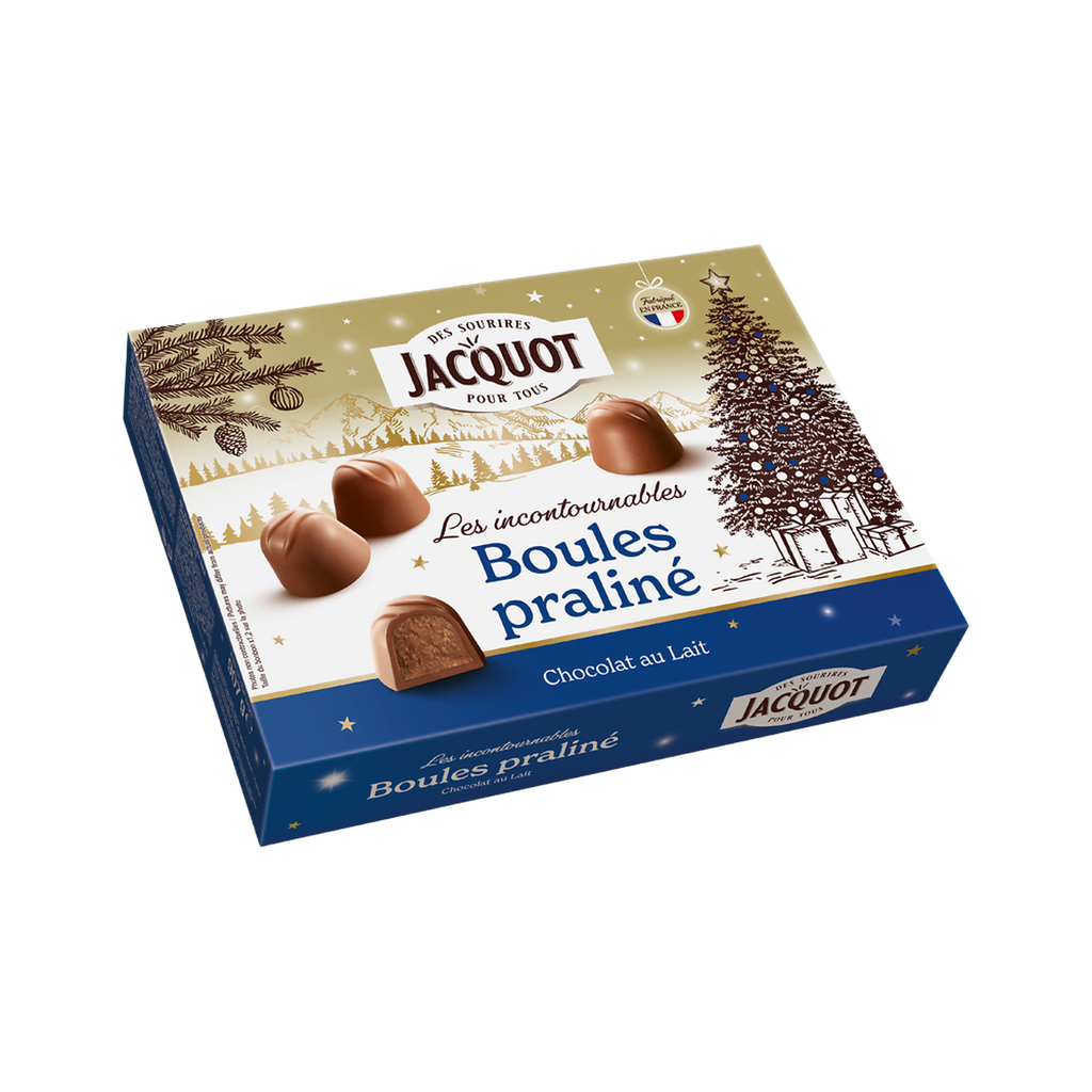 JACQUOT Bolas de chocolate de leite recheadas com praliné 1 kg