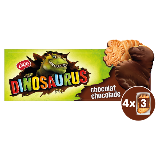 [5410126004021] LOTUS Dinosaurus Biscuits with Dark Chocolate 225 g