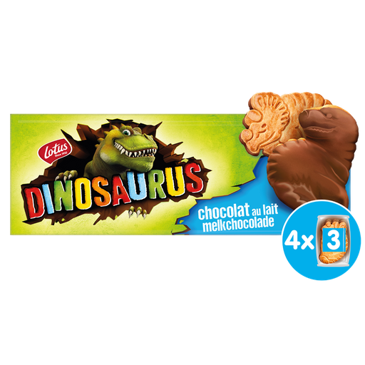 [5410126004113] LOTUS Dinosaurus Milk Chocolate Coated Biscuits 225 g