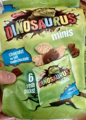 LOTUS Dinosaurus Mini Milk Chocolate Coated Biscuits 150g