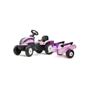 FALK Princess Trac Pedal Tractor With Trailer Shovel And Rake Included Pink