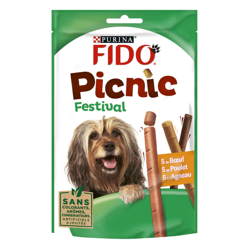 [5410213009854] FIDO Picnic Festival: com Carne de Vaca, Frango, Cordeiro Petiscos para cão 126 g