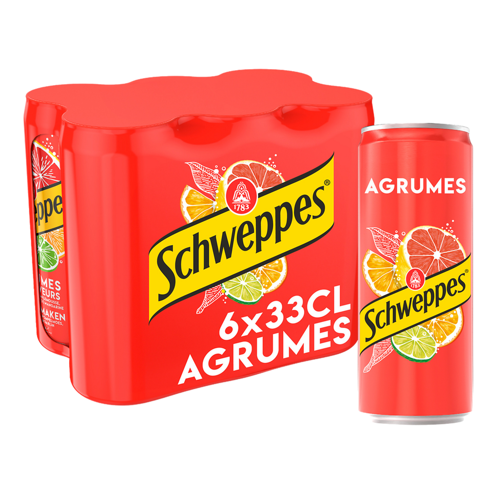 SCHWEPPES Soda sabor Cítricos 6 x 33 cl