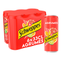 SCHWEPPES Soda saveur Agrumes 6 x 33 cl