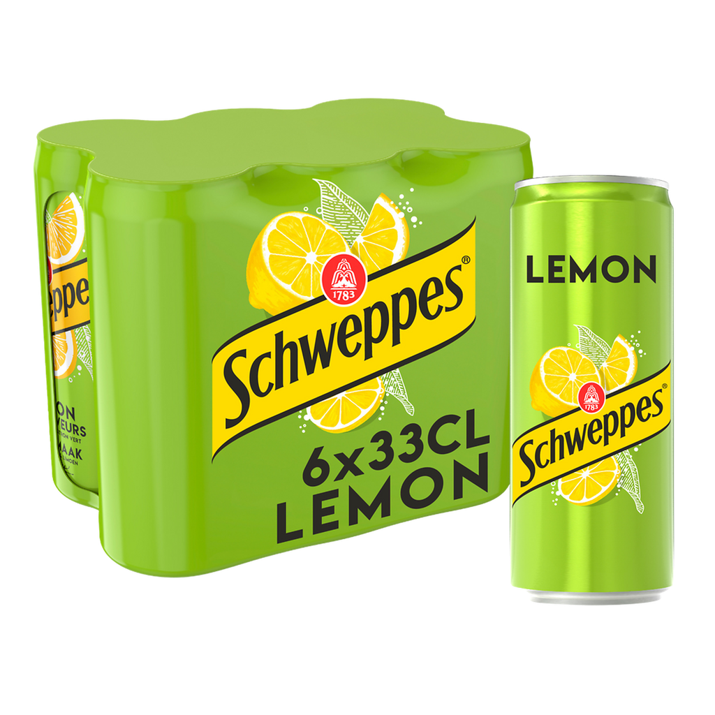 SCHWEPPES Soda sabor limão & lima 6 x 33 cl