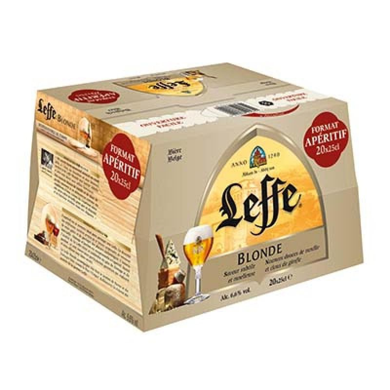 LEFFE Cerveza Rubia Abadía 6,6° 20 x 25 cl
