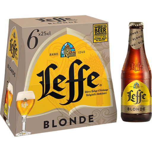 [5410228233077] LEFFE Cerveja loira 6 x 25 cl