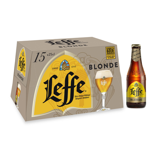 [5410228237501] LEFFE Cerveza rubia 15 x 25 cl
