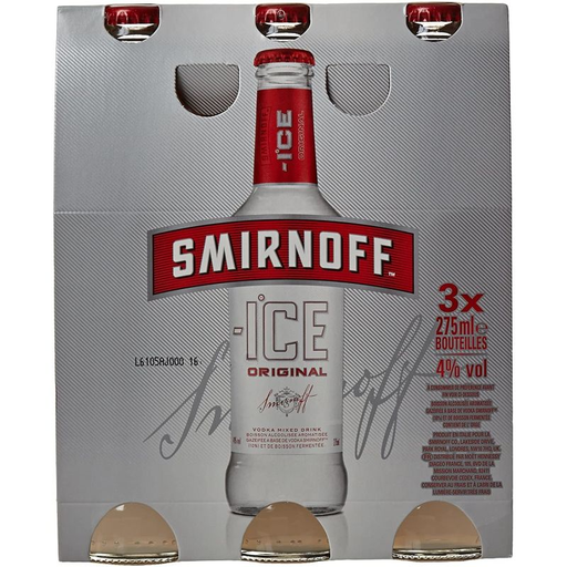 [5410316947084] SMIRNOFF Vodka Ice Flavoured Alcoholic Beverage 3 x 27.5 cl