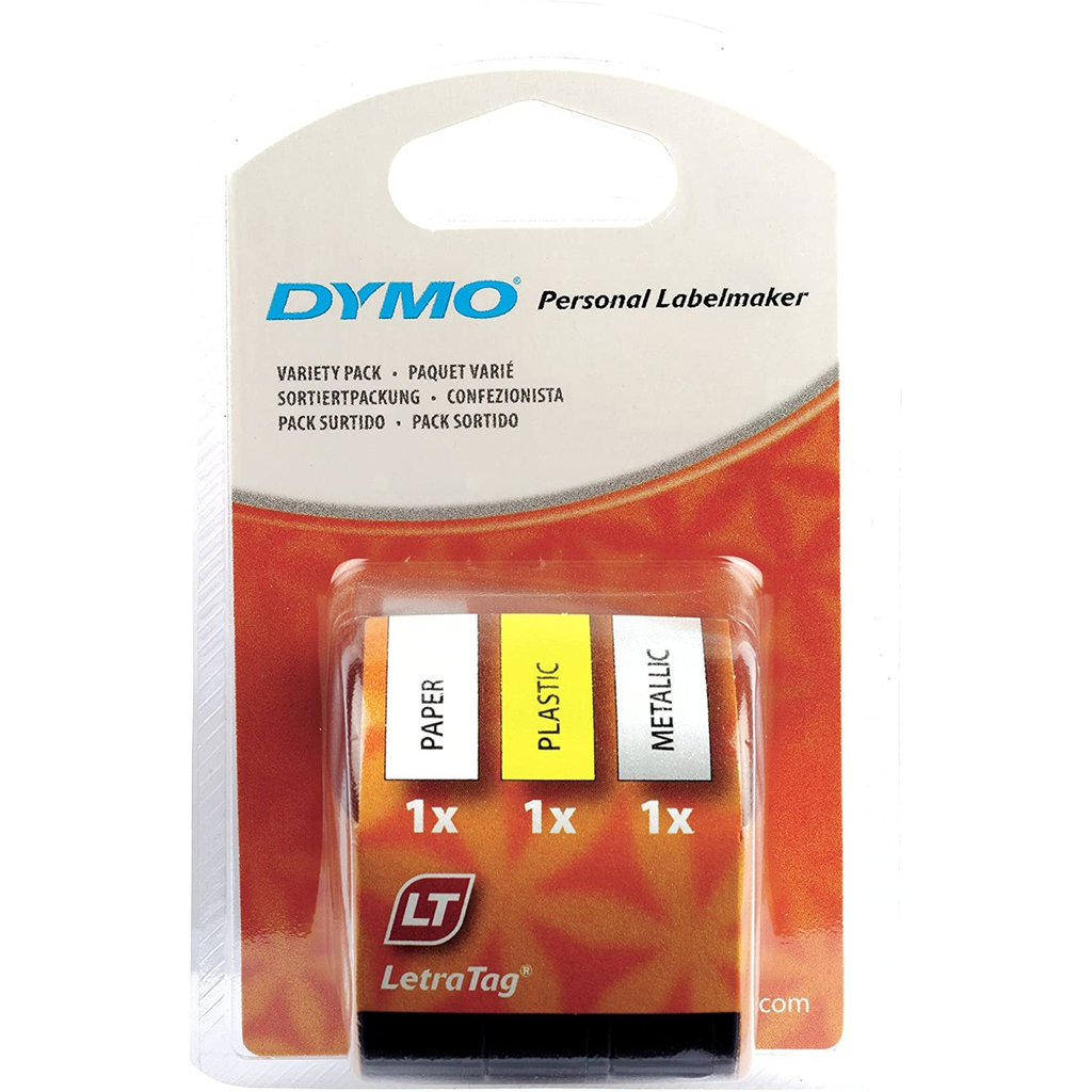 DYMO Paper Tape Refill 12mm x 4m, pack of 3 tapes