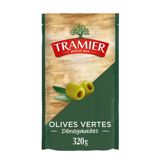 [3017233002012] TRAMIER Olives vertes dénoyautées 320 g