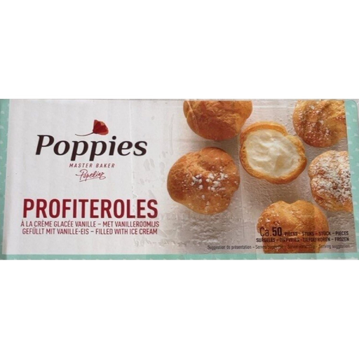 [5411823015013] POPPIES Vanilla profiteroles frozen dessert 1 kg