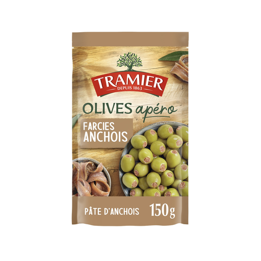 [3017239004119] TRAMIER Olives apéro farcies anchois 150 g