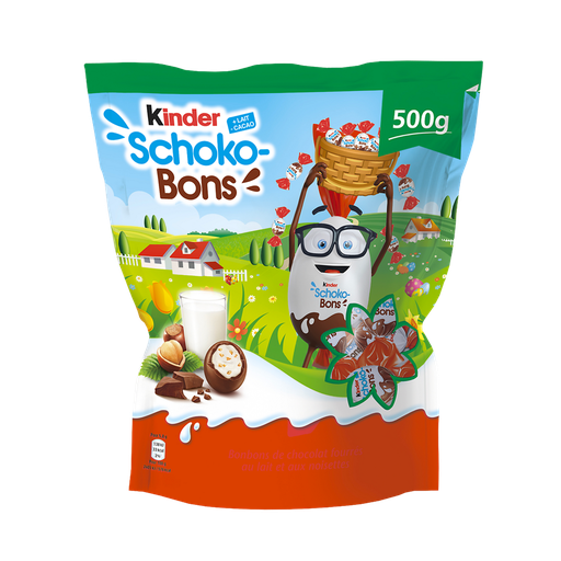 [5413548018935] KINDER Schokobons Ovos de chocolate de leite e avelãs 500 g