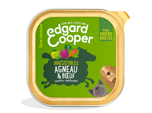 [5425039484082] EDGAR & COOPER Paté borrego e vaca sem cereais para cão 100 g