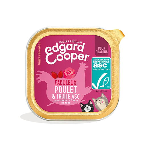 [5425039488257] EDGARD COOPER Pâté pour chats chatons poulet & truite 85 g