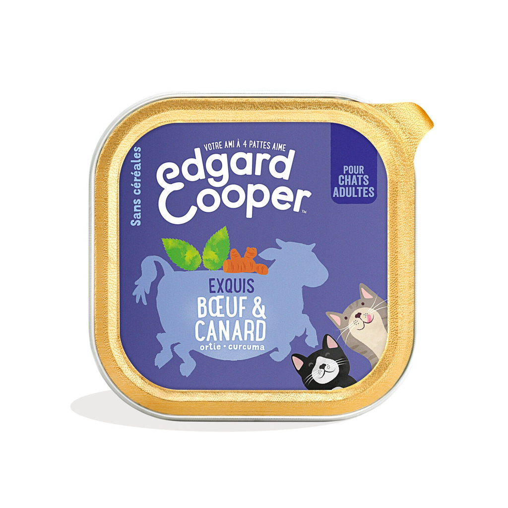 EDGARD COOPER Cat wet food beef duck 85g