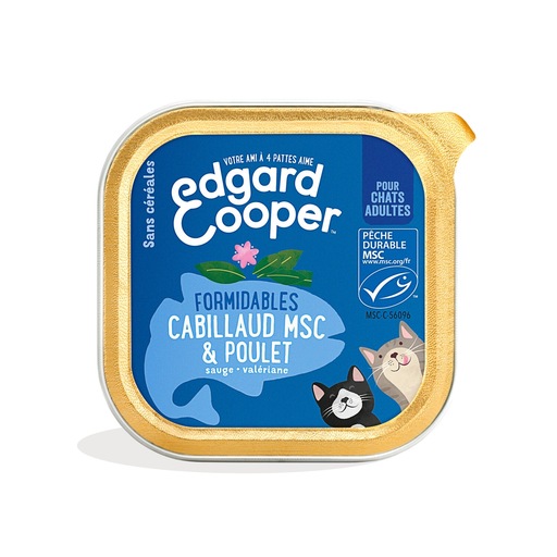 [5425039488271] EDGARD COOPER Paté para gatos bacalao MSC y pollo sin cereales 85 g