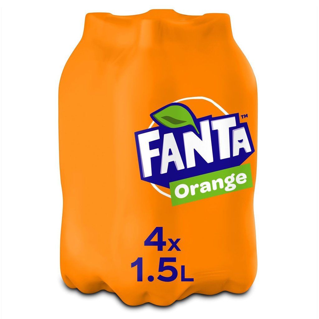FANTA Refrigerante de laranja 4 garrafas de 1,5 L
