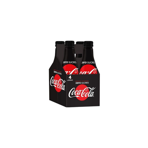 [5449000201324] COCA-COLA Zero Aluminium Bottle 4 x 250 ml