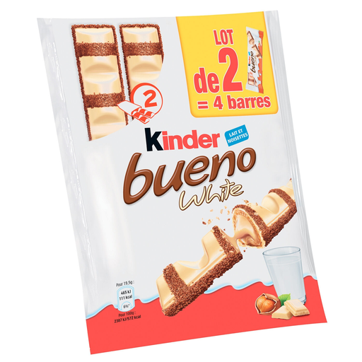 [3017620690464] KINDER White chocolate coated wafer bars BUENO 78 g