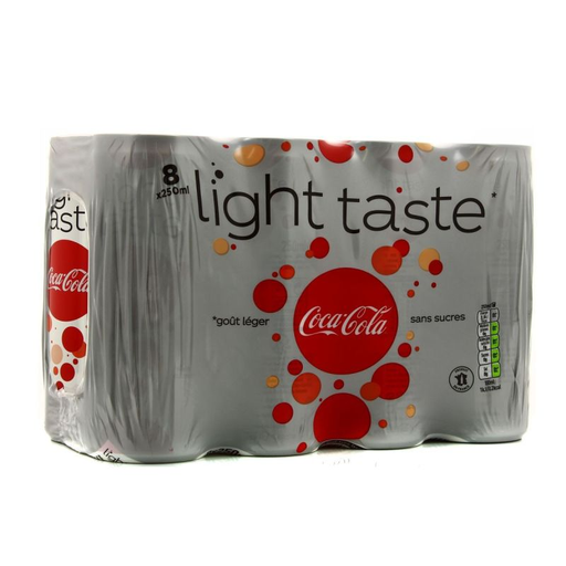 [5449000220585] COCA-COLA Soda Light Taste Sugar Free 8 x 250 ml