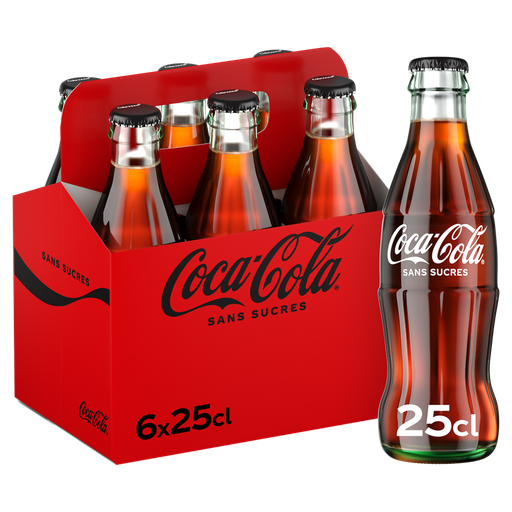 [5449000242136] COCA-COLA Sparkling Beverage with Plant Extracts Zero Sugar 6 x 25 cl