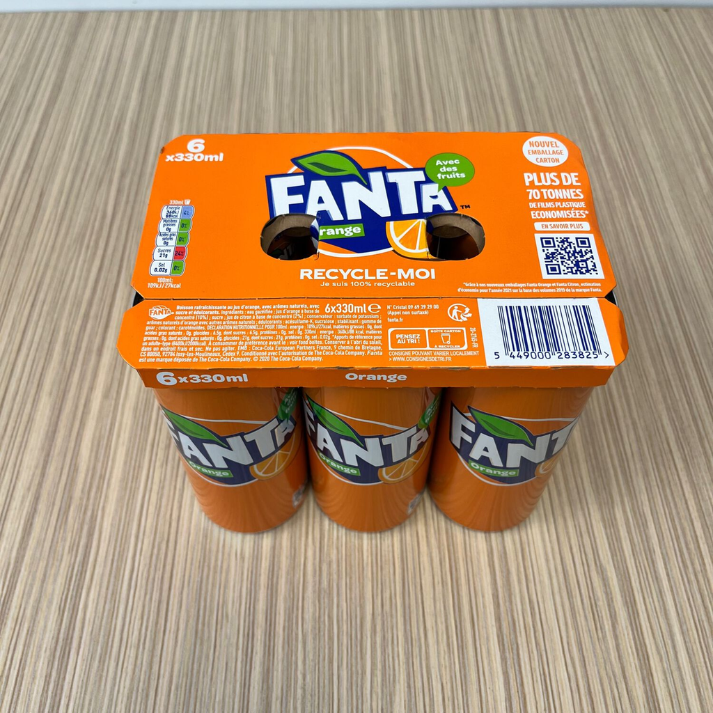 FANTA Boisson gazeuse aromatisée orange slim 6 x 33 cl