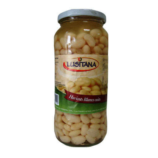[5603670011113] LUSITANA Haricots blancs cuits 570 g