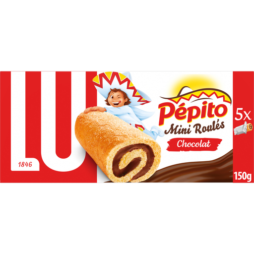 [3017760314497] PEPITO Mini roulés gâteaux fourrés au chocolat 150 g