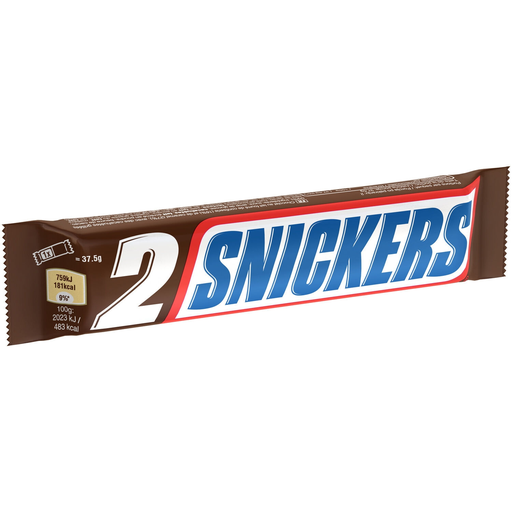 [5900951027307] SNICKERS Barrita de chocolate con cacahuetes y caramelo DUO 75 g