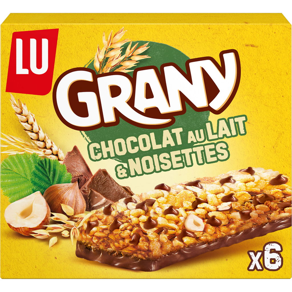 GRANY Barritas de cereales chocolate con leche y avellanas 138 g